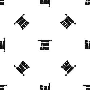 Towel on a hanger pattern seamless black Stock Illustration
