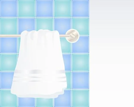 Towel hanging Stock Illustration