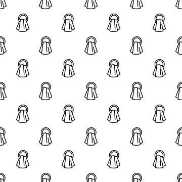 Towel hanging on round rack seamless pattern Stockillustratie