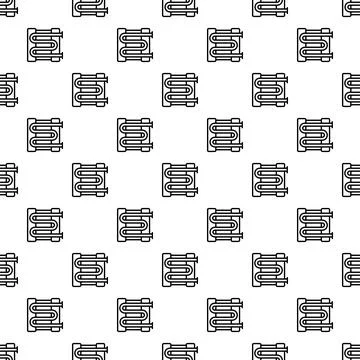 Towel heater drying rack seamless pattern background Stock Illustration