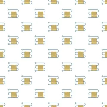 Towel heater rail with fabric pattern Stock Illustration