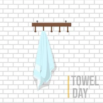 Towel on the hook design Stock Illustration