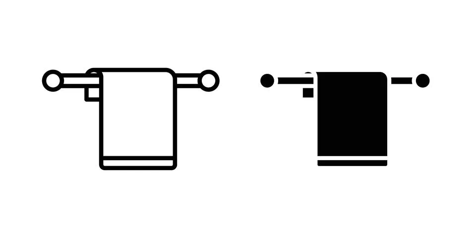 Towel icon for design projects and web UI Illustrazione stock