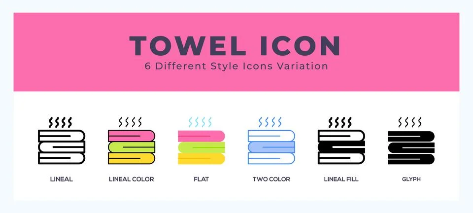 Towel icon in different style vector illustration. Stockillustratie