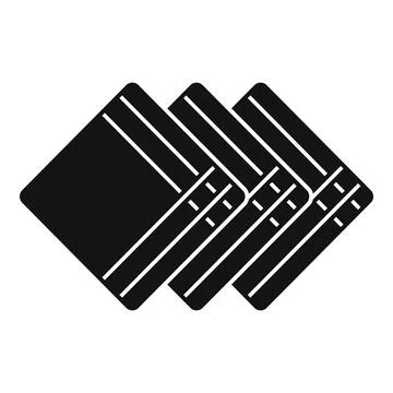 Towel icon simple vector. Napkin cloth Stock Illustration