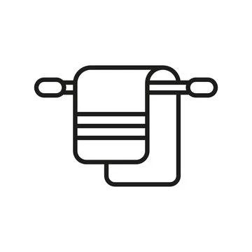 Towel icon vector basic design simple and modern Stock Illustration