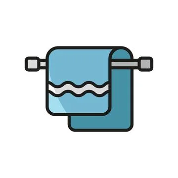 Towel icon vector basic design simple and modern Stock Illustration