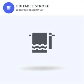 Towel icon vector, filled flat sign, solid pictogram isolated on white, logo Stockillustratie
