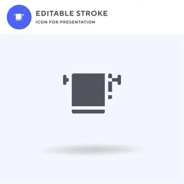 Towel icon vector, filled flat sign, solid pictogram isolated on white, logo  Stockillustratie