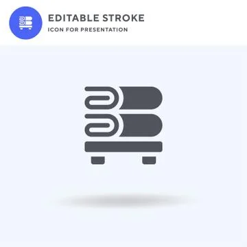 Towel icon vector, filled flat sign, solid pictogram isolated on white, logo  Stockillustratie