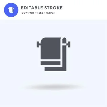 Towel icon vector, filled flat sign, solid pictogram isolated on white, logo イラスト素材