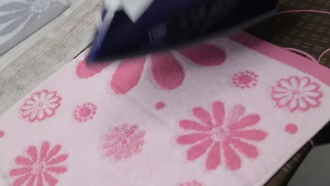 TOWEL IRONING Stock Footage 155074742