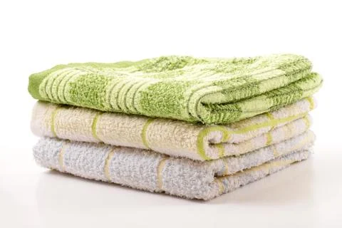 Towel isolated on white background Stock Photos