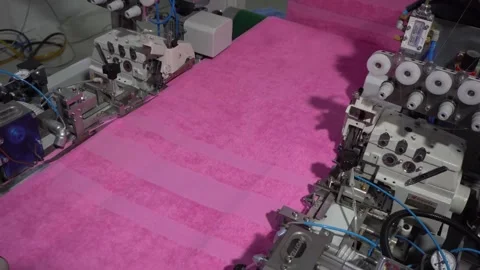 Towel machine Video stock 245494063