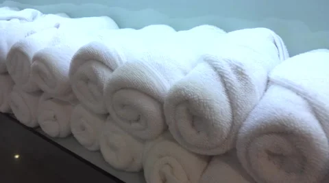 Towel pile Video stock 45563979