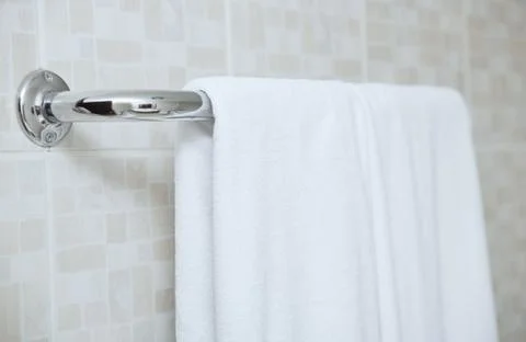 Towel on the rail Stock Photos