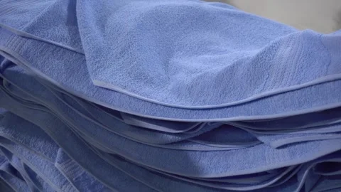 Towel sewing machine Stock Footage 245493695
