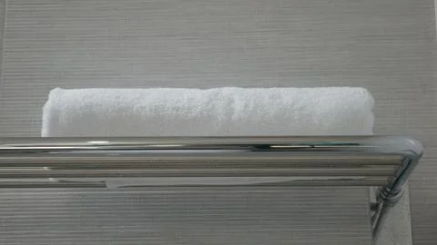 Towel on a shelf Stock Photos