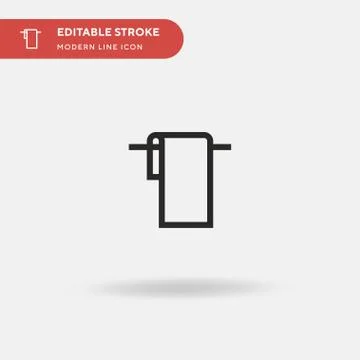 Towel Simple vector icon. Illustration symbol design template for web mobile  Stock Illustration