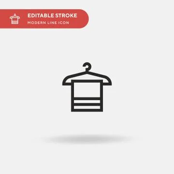 Towel Simple vector icon. Illustration symbol design template for web mobile  Stock Illustration