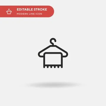 Towel Simple vector icon. Illustration symbol design template for web mobile  Stock Illustration