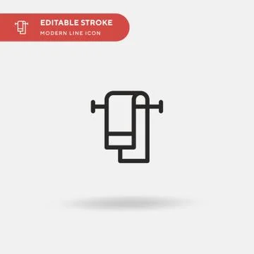 Towel Simple vector icon. Illustration symbol design template for web mobile  Stock Illustration
