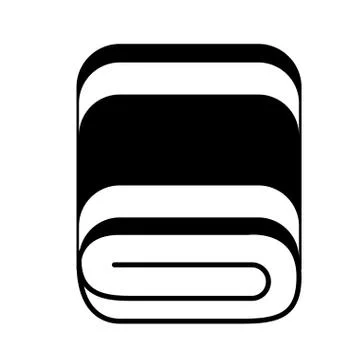 Towel spa isolated icon Stock Illustration