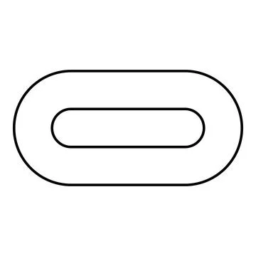 Towel stack of folded bath napkin contour outline line icon black color vec.. Stockillustratie