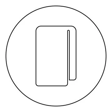 Towel stack of folded bath napkin icon in circle round black color vector i.. Stock Illustration