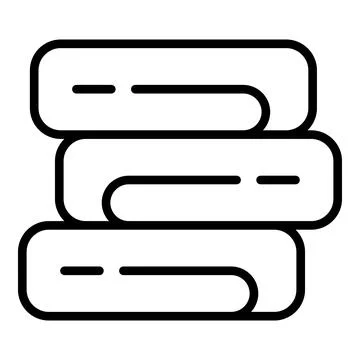Towel stack icon outline vector. Fabric cloth Stock Illustration