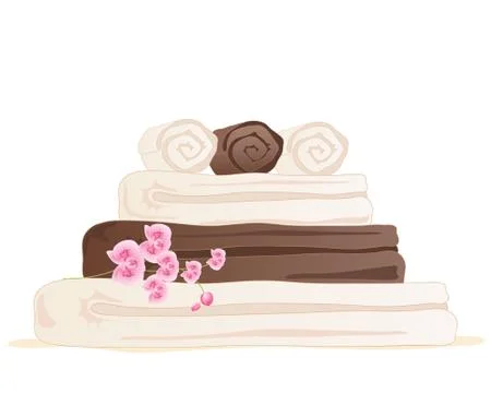 Towel stack Illustrazione stock