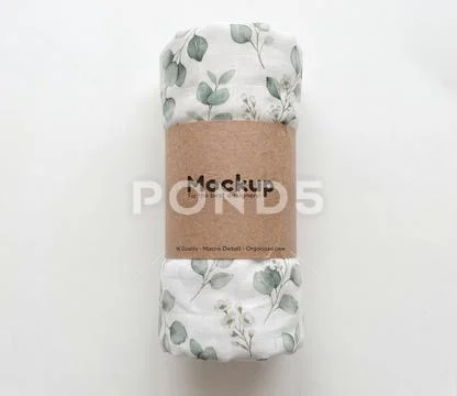 Towel strap packaging mockup PSD Template