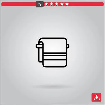 Towel vector icon Stock Illustration