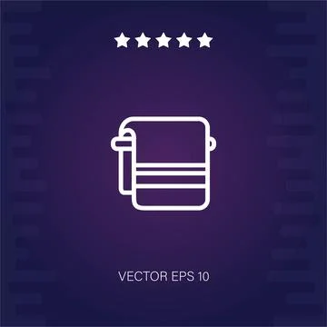 Towel vector icon Stock Illustration