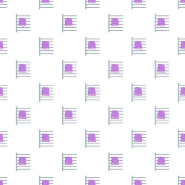 Towel warmer pattern for bathroom heating and drying Stock Illustration