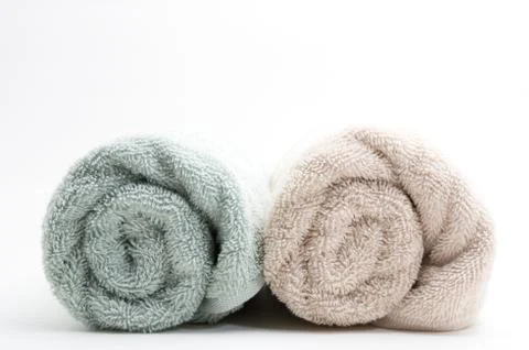 Towel on white background Stock Photos