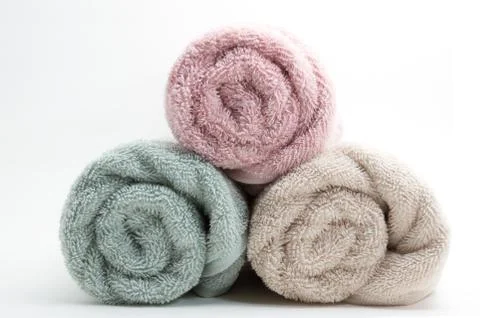 Towel on white background Stock Photos