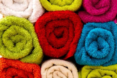 Towels background Stock Photos