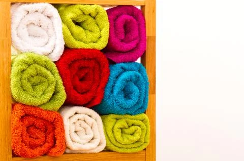 Towels background Stock Photos