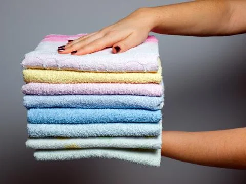 Towels batch Stock Photos