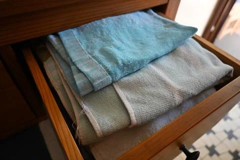 Towels in a drawer Stockfoto's