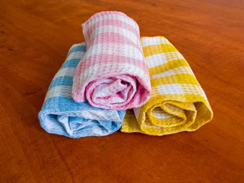 Towels for the kitchen Stock Photos