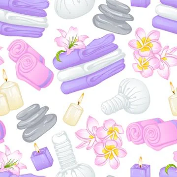 Towels pattern spa Stock Illustration