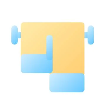 Towels pixel perfect flat gradient color ui icon 스톡 일러스트