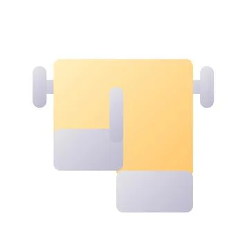 Towels pixel perfect flat gradient two-color ui icon Stock Illustration