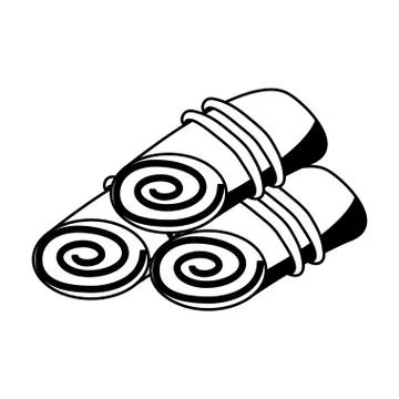 Towels set spa icon Stock Illustration