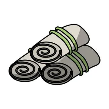 Towels set spa icon Stock Illustration
