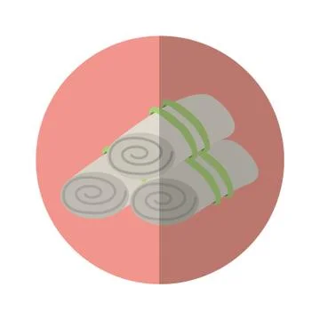 Towels set spa icon Stock Illustration