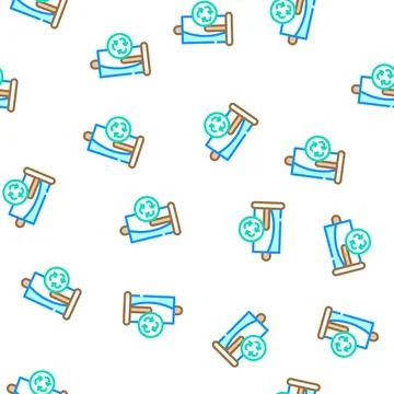 Towels zero waste vector seamless pattern Stock Illustration