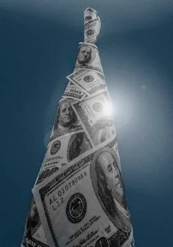 Tower of $100 currency Stock Photos
